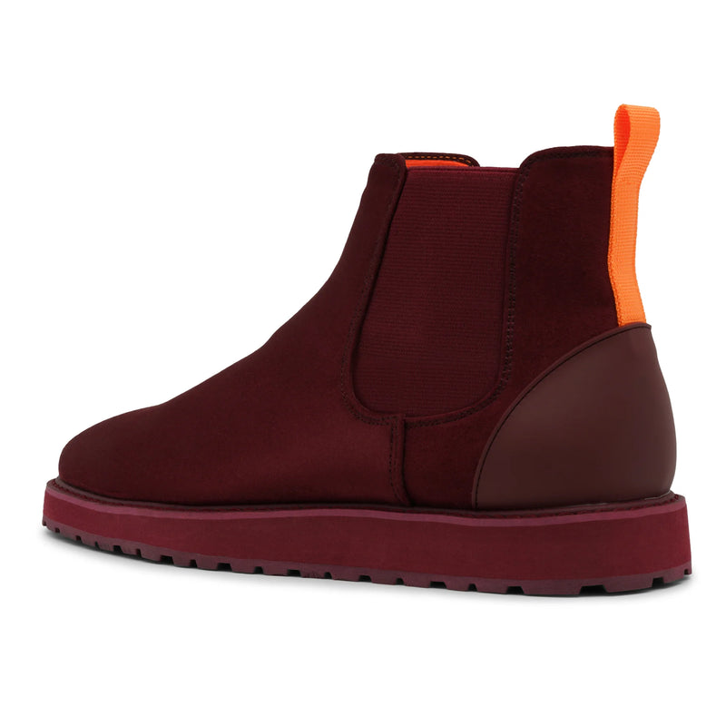 Burgundy Suede Chelsea Boots Casual Fashion Design Sneaker-The Mustella