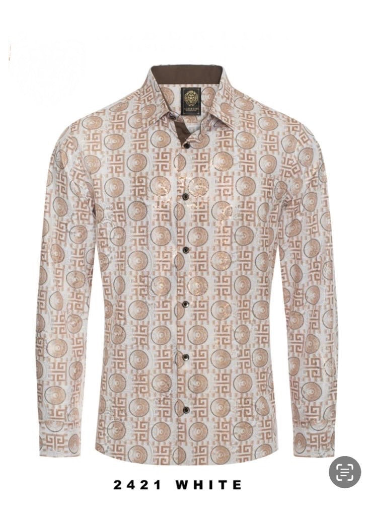 White-Beige Paisley Luxury Design Men&