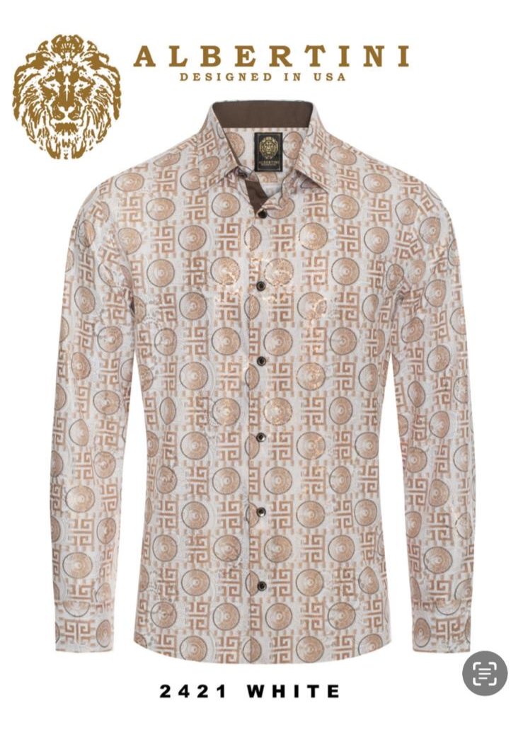 White-Beige Paisley Luxury Design Men&