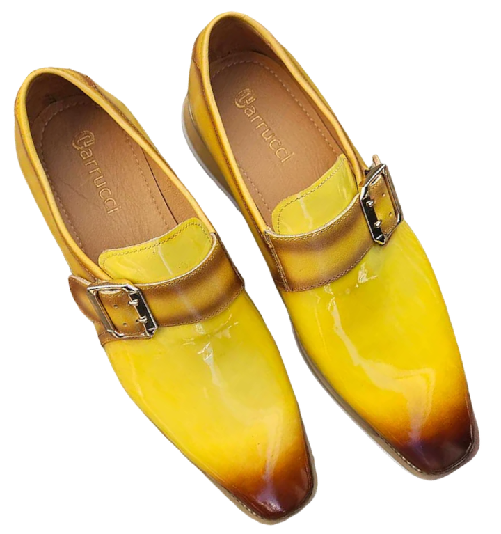 Carrucci Patent Monkstrap Loafer KS515-38P | Men's Dress Shoes | TCW Menswear Yellow / 10.5 Carrucci Patent Monkstrap Loafer KS515-38P | Men's Dress Shoes | TCW Menswear Yellow / 10.5
