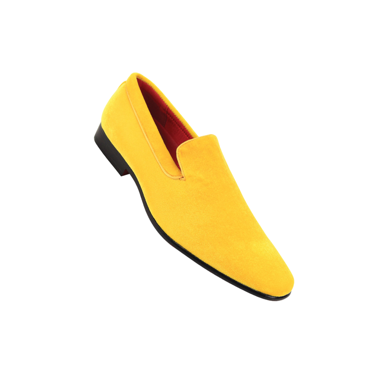 Yellow Velvet Shoe Men&