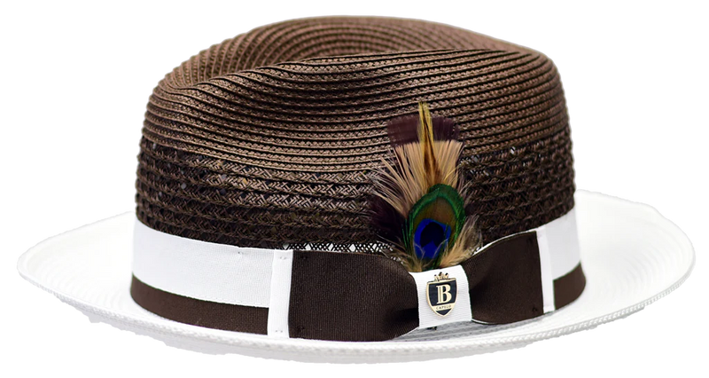 Belvedere Collection Dark Brown/White / Medium
