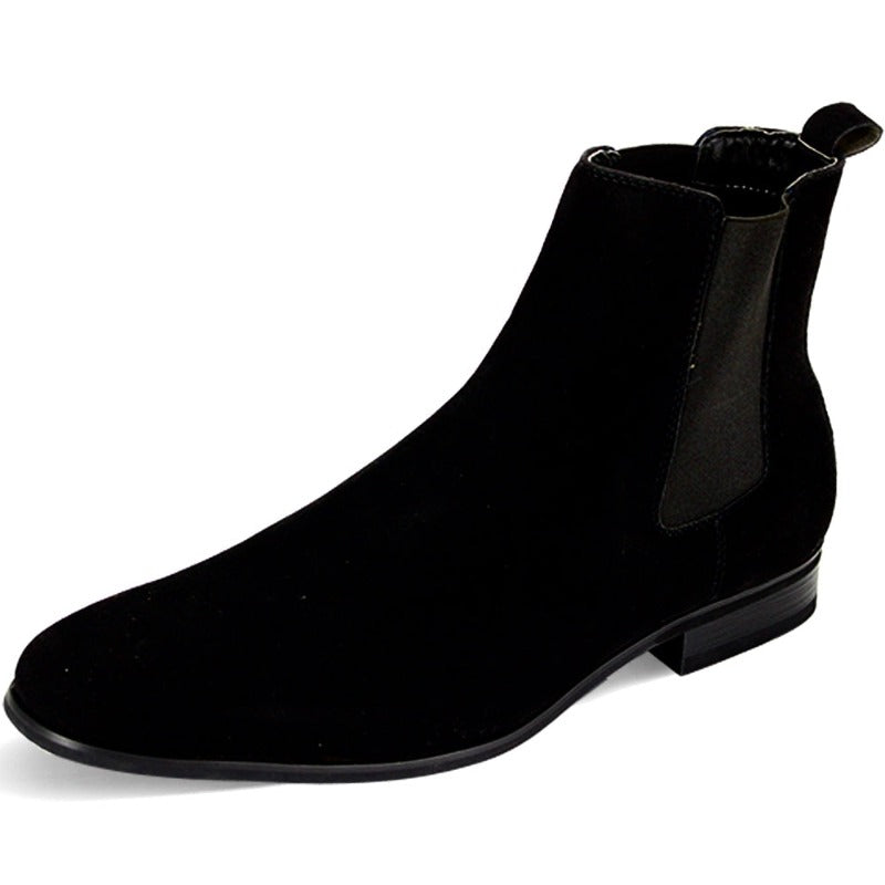 Black suede men&