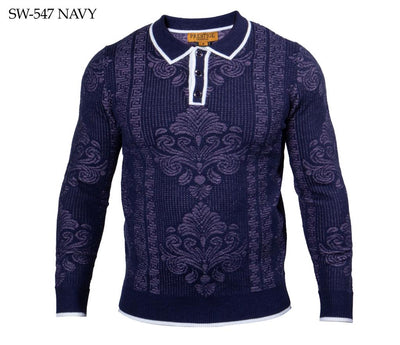 Prestige Navy Blue Men's Polo Sweaters No: SW-547 Navy