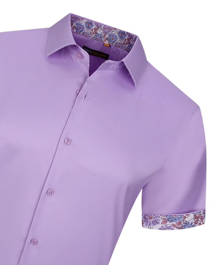 light purple dress shirt men Men's lilac short sleeve casual shirts stretch material fancy design on the sleeves YGroup_colourway-cleocrochet FRIFUL Women's White Sheer A classic collar and size:us 16