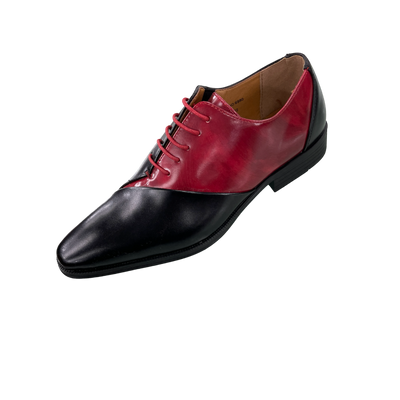 Black and Red Men's Lace-Up Dress Shoes Luxury Design