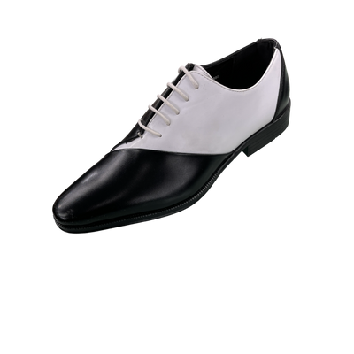 Antonio cerrelli black and white men's lace up dress shoes two tone