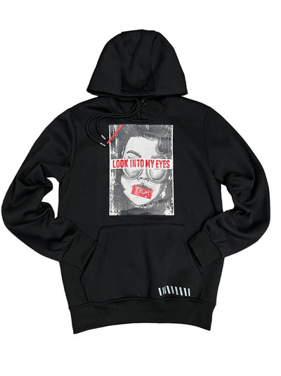 Black Men's Graphic Pullover Hoodies Heavy Blend TAILORED RECRETION PRMIUM - Design Menswear