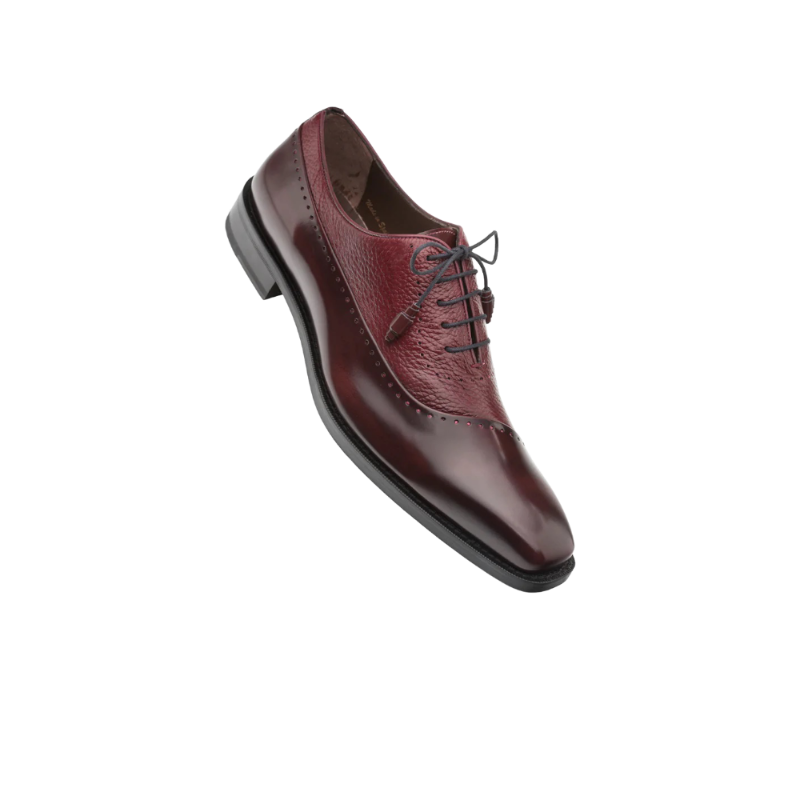 Mezlan Burgundy Cap Toe Oxford Dress Shoes Leather Lace Up Spain Mens 11B Burgundy Mezlan Men main image 4