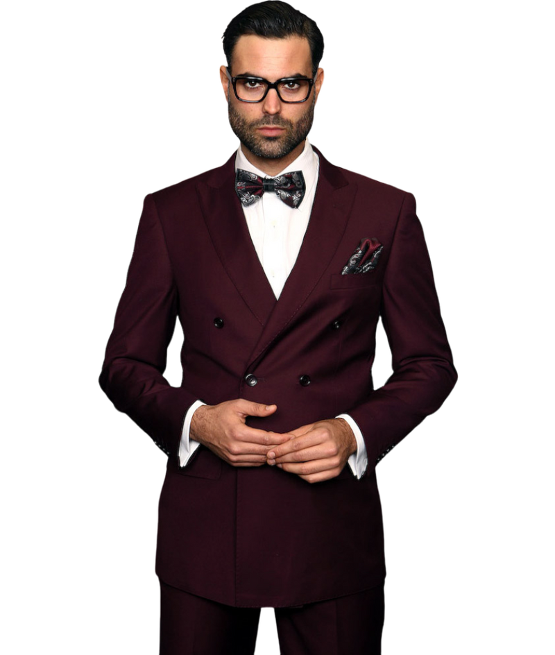 Burgundy classic fit statement men&