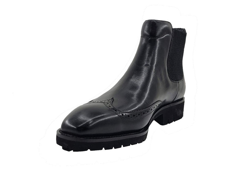 Carrucci Black Boots Slip On Men&