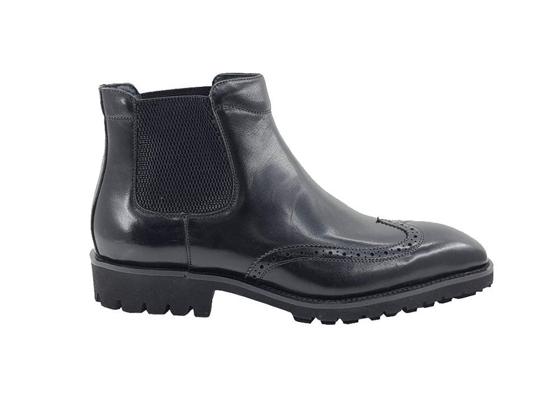 Carrucci Black Boots Slip On Men&