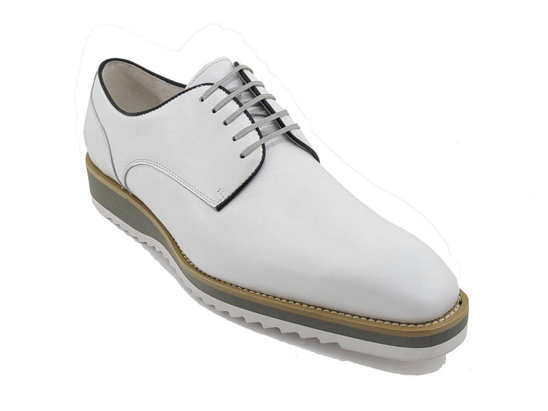 Carrucci White Casual Leather Men&