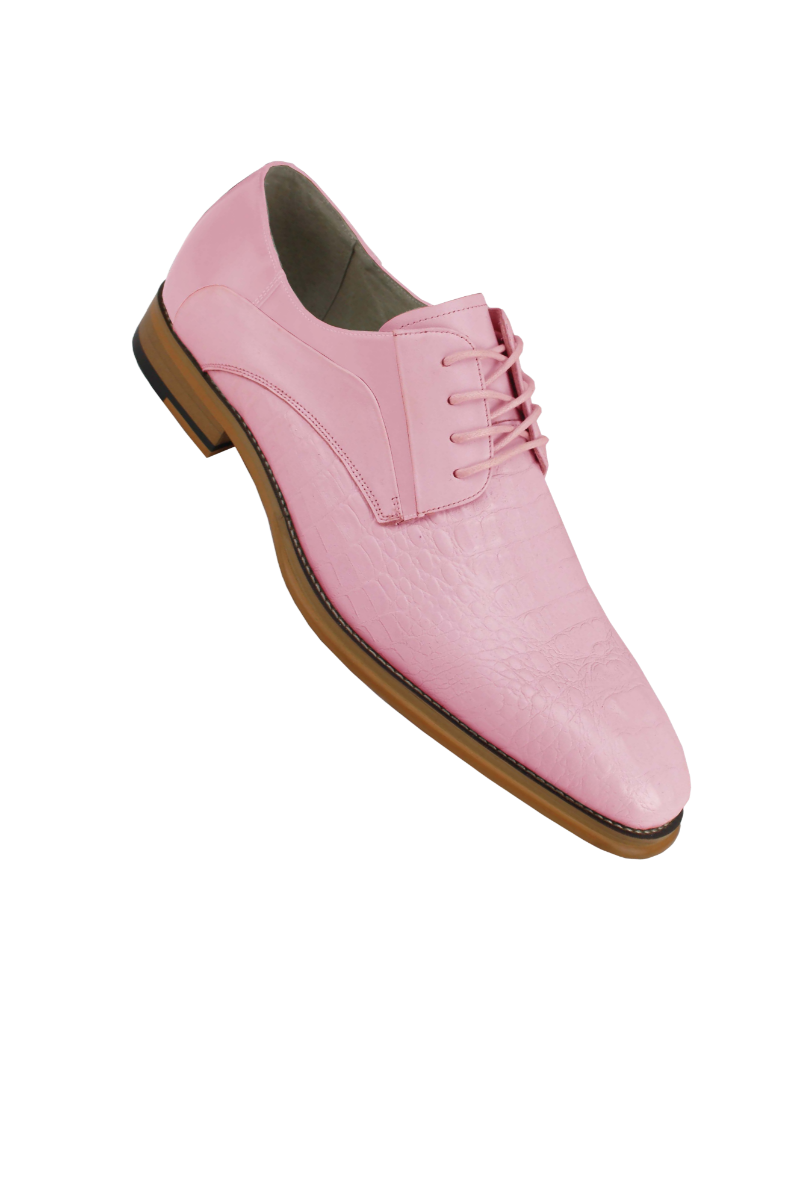 Giovanni Pink Men’s lace-up dress shoes oxford fashion Design 10.5 / Pink