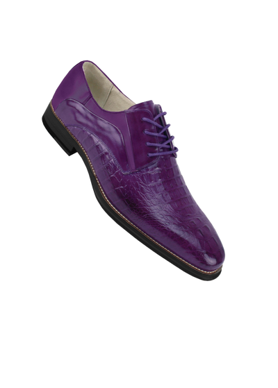 Mason by Giovanni Purple men's lace up shoes genuine leather - Design Menswear