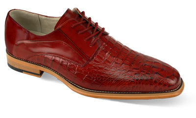 Giovanni Red Mason men's lace up shoes genuine leather - Design Menswear