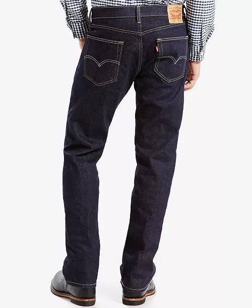 Levis Black Jeans 505 Regular-Fit Jeans - DESIGN MENSWEAR