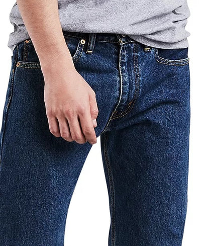 levi's 505 Blue Mens Jeans Regular Fit Jeans - DESIGN MENSWEAR