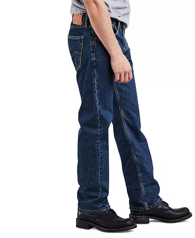 levi's 505 Blue Mens Jeans Regular Fit Jeans - DESIGN MENSWEAR