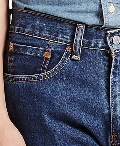 levi's 505 Blue Mens Jeans Regular Fit Jeans - DESIGN MENSWEAR