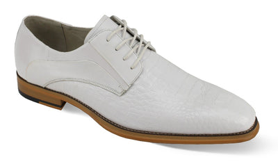 Mason by Giovanni white oxford men's lace up shoes genuine leather - Design Menswear