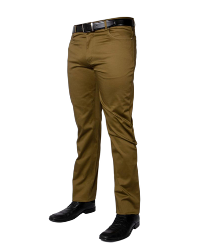 Men's Prestige Olive Classic Fit Jeans - Design Menswear