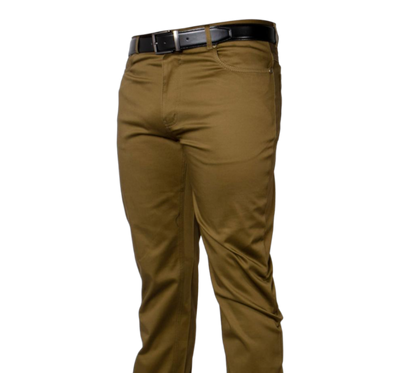 Men's Prestige Olive Classic Fit Jeans - Design Menswear