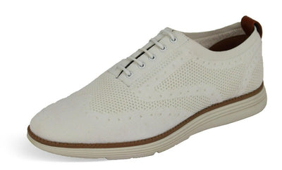 Globe Footwear Men's White Casual Lace-Up Shoes Soft Material Loafer - Design Menswear