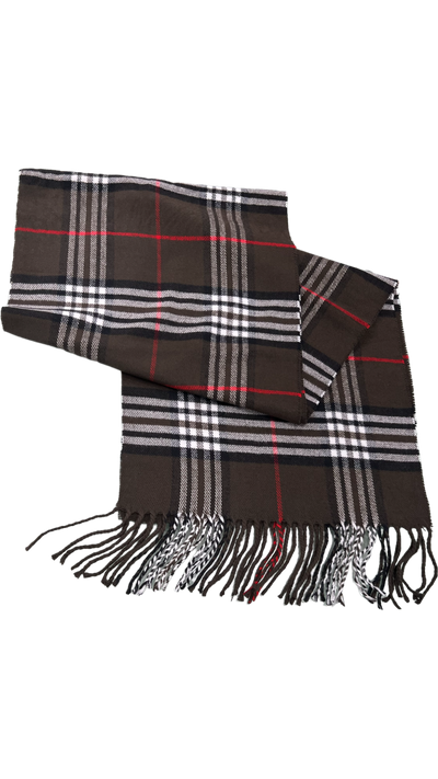 Men's Brow Fashion Plaid Scarf - Design Menswear