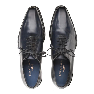 Mezlan Blue Lace Up Men's Dress Shoes Enterprise Genuine Leather - Design Menswear