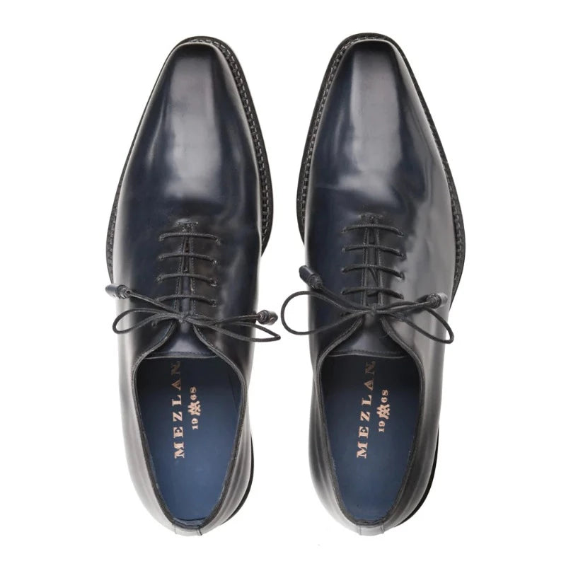 Mezlan Blue Lace Up Men&