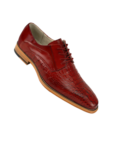 Giovanni Red Mason men's lace up shoes genuine leather - Design Menswear