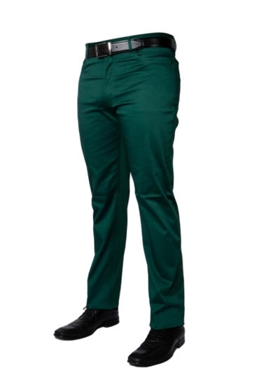 Prestige Green Men's Jeans Classic Fit Stretch Material 34W x 30L / Green Prestige Green Men's Jeans Classic Fit Stretch Material 34W x 30L / Green