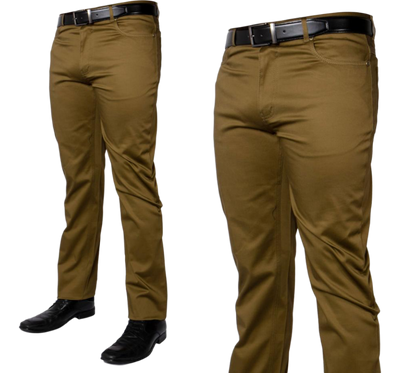 Men's Prestige Olive Classic Fit Jeans - Design Menswear