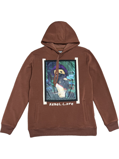 Rebel Minds Brown Men's Graphic Hoodies Heavy Blend - Design Menswear