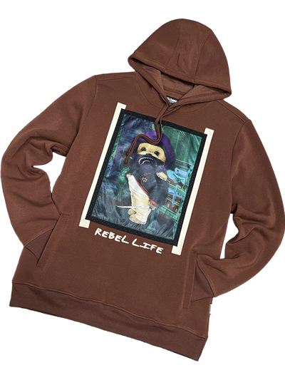 Rebel Minds Brown Men's Graphic Hoodies Heavy Blend - Design Menswear