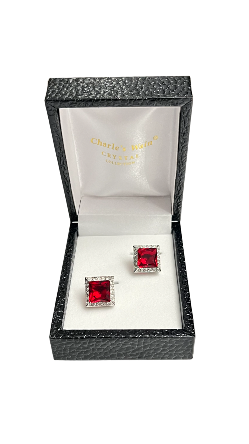 Red and Sliver diamonds stones men&