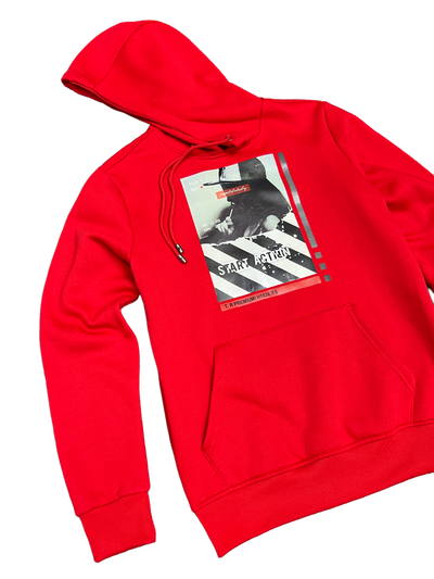 Tailored Recreation Red Men's Graphic Hoodies - Design Menswear