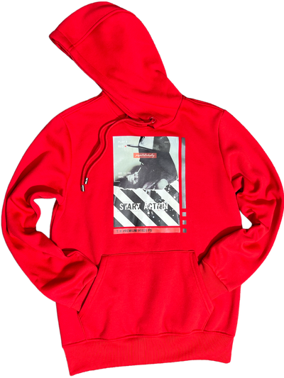 Tailored Recreation Red Men's Graphic Hoodies - Design Menswear