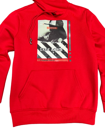 Tailored Recreation Red Men's Graphic Hoodies - Design Menswear