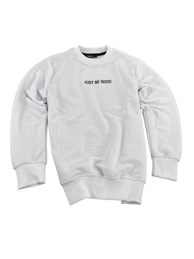 Men's White Sweatshirt lightweight Long Sleeves Fleece - Design Menswear