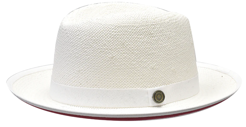 Bruno Capelo White Red Bottom Straw Hats - Design Menswear