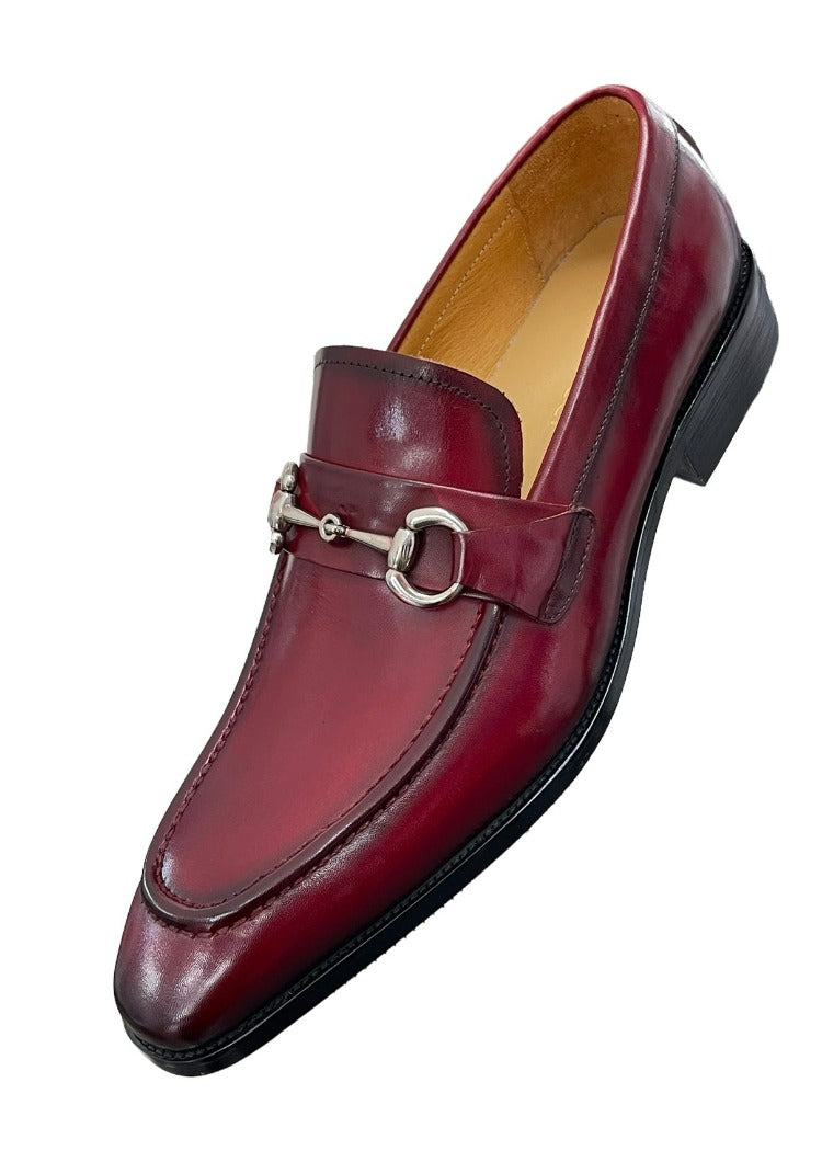 Carrucci Burgundy Leather Men&