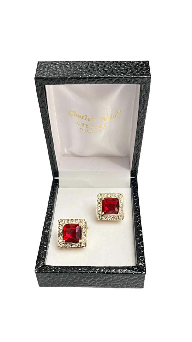 gold and red diamonds stones men&