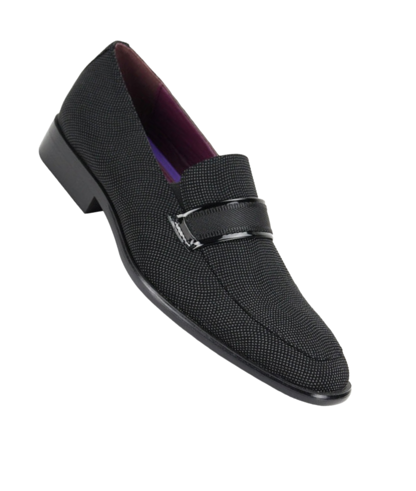 Black Men's fashion design Slip-On Dress Shoes Tuxedo and Suit Loafer