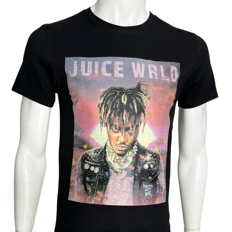 Juice Wrld Black men's Graphic Tees 100% Cotton – Design Menswear