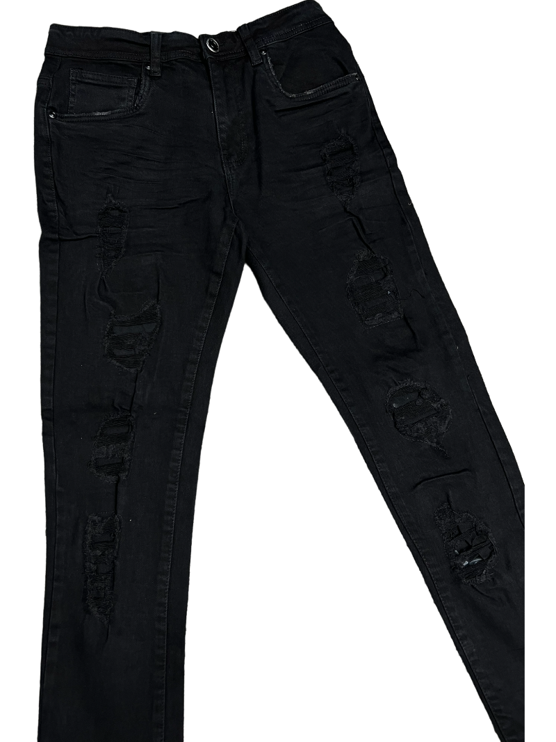 Arketype Black Jeans Men s Slim Fit Ripped Stretch Denim