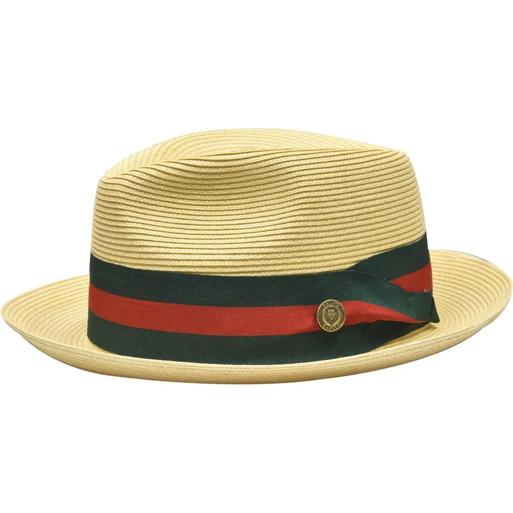 Bruno Capelo Tan Beige Men's Casual dress straw hats XL / Natural