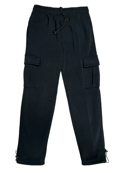 Black Men's Sweatpants Cargo Pants 2 Side Pockets - Design Menswear